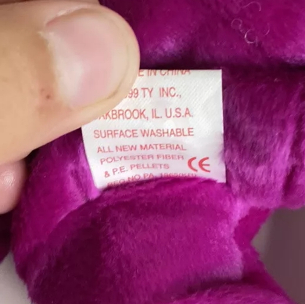 Vintage TY Beanie Babies 1999 Millennium Mispelled “Millenium” RARE With Tag - Picture 8 of 10